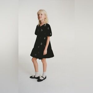 Girls ZARA velvet Dress/ with appliqués